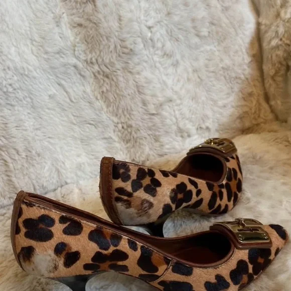 Tory Burch Leopard Print High Heels Sz 6 - Picture 8 of 9